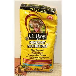 20KG BAG OF OL'ROY DOG FOOD, BB: MAY 22, 2021