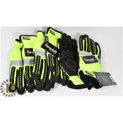 3 NEW PAIRS OF SIZE LARGE WATSON RIDGEBACK GLOVES