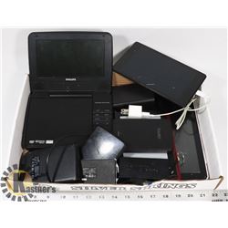 FLAT OF POWER BANKS, HARD DRIVES, UNTESTED