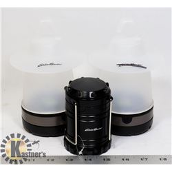LOT OF 3 EDDIE BAUER 100 LUMEN LANTERNS WORKING