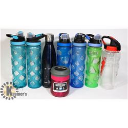FLAT OF EDDIE BAUER GYM-SCHOOL BOTTLES AND MORE