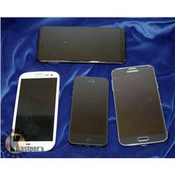 LOT OF 4 CELLPHONES FOR PARTS - S5 NEO, IPHONE 5,