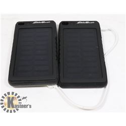 LOT OF 2 EDDIE BAUER SOLAR POWER BANKS 6000MAH