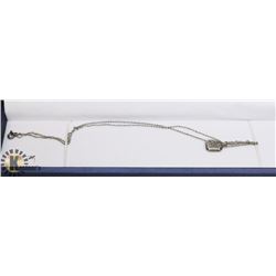 VINTAGE C.M.C.STER SHELLS SILVER LOCKET AND CHAIN