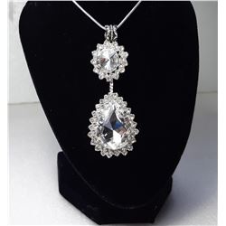 18) SILVER TONE SETTING WITH STATEMENT