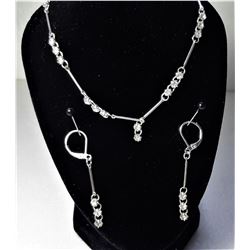 26)  SILVER TONE WITH CLEAR CRYSTAL