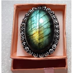 2)  OVAL SHAPED RAINBOW FIRE NATURAL