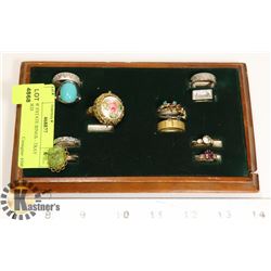 TRAY OF ESTATE RINGS - TRAY INCLUDED