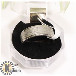 "LORDS PRAYER" MENS RING SIZE 11.