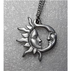 23)  CANADIAN PEWTER SUN AND MOON
