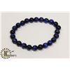 Image 1 : #9- BLUE TIGER EYE BEAD BRACELET 8MM/7.5"