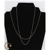 Image 1 : #10-STERLING SILVER NECKLACE 2PCS 18"