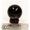 Image 1 : #53-BLACK OBSIDIAN SPHERE BALL 38.5 mm