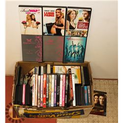 BOX OF ASSORTED DVDS