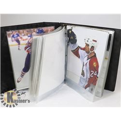 BINDER OF ASSORTED 8X10 HOCKEY PICTURES