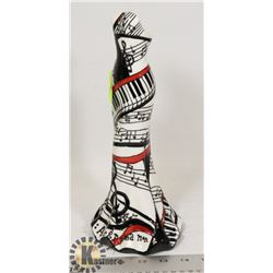 MUSICAL DRESS VASE BY BENAYA ART
