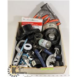 FLAT OF ASSORTED PLUMBING SUPPLIES
