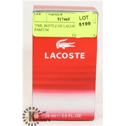 75ML BOTTLE OF LACOSTE EAU DE PARFUM