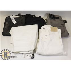 LOT OF 5 NEW PAIRS OF LADIES PANTS: