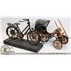 Image 1 : LOT OF 2 DECORATIVE PIECES:  BIKE IS