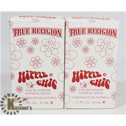 LOT OF 2 TRUE RELIGION HIPPIE CHICK EAU DE PARFUM