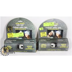 LOT OF 2 LED BEANIE HATS