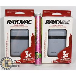 LOT OF 2 POWER BANKS AND PERFUME