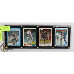 LOT OF 4 DAVE SEMENKO CARDS FRAMED