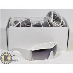 BOX OF WHITE SUNGLASSES
