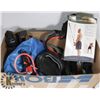 Image 1 : LARGE BOX OF FITNESS GEAR INCL. EVERLAST