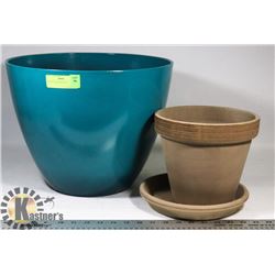 PAIR OF PLANTING POTS