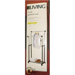 FOR LIVING 2 ROD NEW IN BOX GARMENT RACK