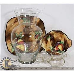 LOT OF ASSORTED ITEMS, CANDY DISH,