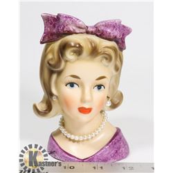 1960'S LADY FIGURE HEAD VASE