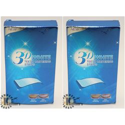 2 BOXES OF 3D WHITE TEETH WHITENING STRIPS