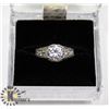 Image 1 : STERLING SILVER ENGAGEMENT RING WITH CZ, SIZE 5