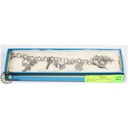 STERLING SILVER CHARM BRACELET