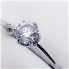Image 3 : 2) 14K WHITE GOLD DIAMOND SOLITAIRE RING,