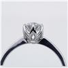 Image 4 : 2) 14K WHITE GOLD DIAMOND SOLITAIRE RING,