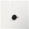 Image 1 : 9) 14K WHITE DIAMOND BLACK DIAMOND NECKLACE,