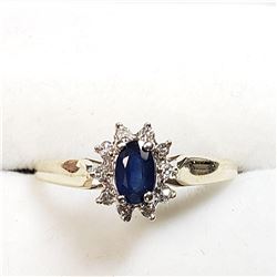 22) 10K YELLOW & WHITE GOLD SAPPHIRE & DIAMOND