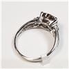 Image 4 : 7) 10K WHITE GOLD DIAMOND RING,