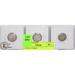 LOT OF 3 COINS