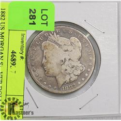 1882 US MORGAN SILVER DOLLAR