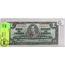 1937 ONE DOLLAR BILL
