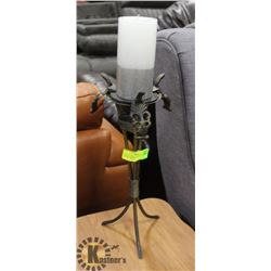 LARGE DECORATIVE METAL CANDLE HOLDER