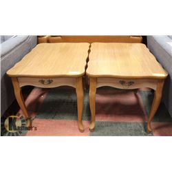 PAIR OF VINTAGE FRENCH PROVINCIAL STYLE END TABLES