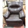 Image 1 : BENTLEY LEATHER LOOK RECLINING SOFA CHAIR 36"