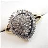 Image 3 : 16) 10K YELLOW & WHITE GOLD DIAMOND RING,