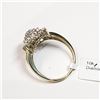 Image 4 : 16) 10K YELLOW & WHITE GOLD DIAMOND RING,